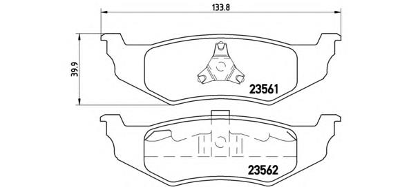 Задні гальмівні колодки Brembo P11010 ціна, від 26.74 USD