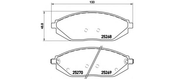 Тормозні колодки Brembo P10054