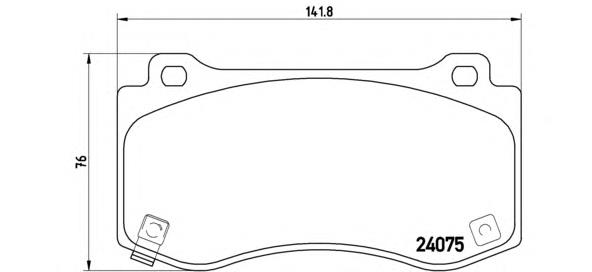 Передні тормозні колодки P11023 Brembo