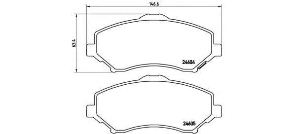 Тормозні колодки Brembo P11022