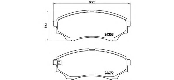 Купити P24086 Brembo Колодки гальмівні передні, дискові