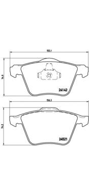 Передні тормозні колодки P24077 Brembo