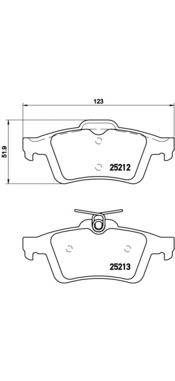 P24148 Brembo Колодки гальмівні задні, дискові