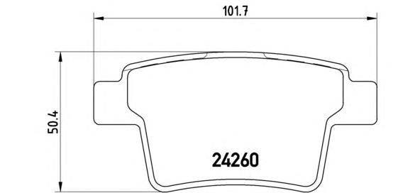 Колодки гальмові задні, дискові P24063 Brembo