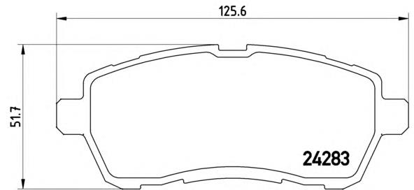 Купити P24072 Brembo Колодки гальмівні передні, дискові