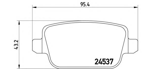 P24075 Brembo Колодки гальмівні задні, дискові