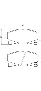 Гальмівні колодки Brembo P28043 ціна, від 24.93 USD