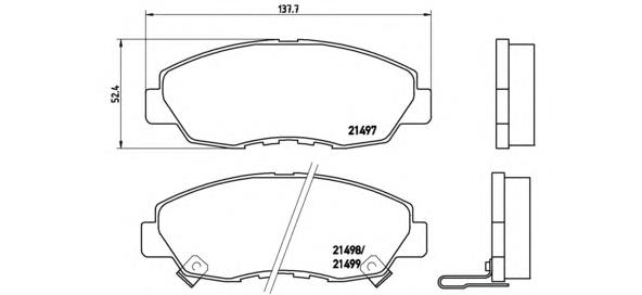 P28042 Brembo Передні гальмівні колодки