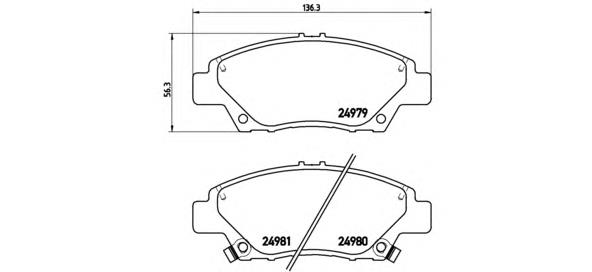 Тормозні колодки Brembo P28050