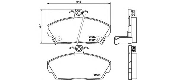 Купити P28020 Brembo Колодки гальмівні передні, дискові
