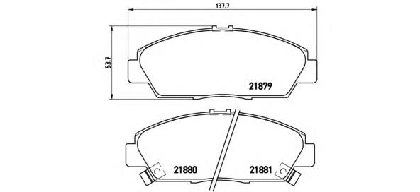 Передні тормозні колодки P28021 Brembo