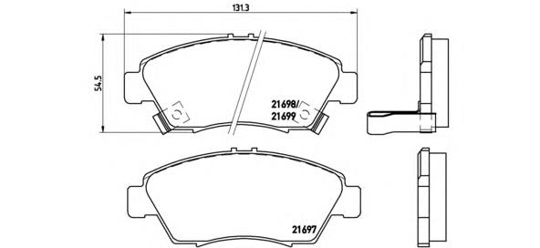 Передні тормозні колодки P28024 Brembo