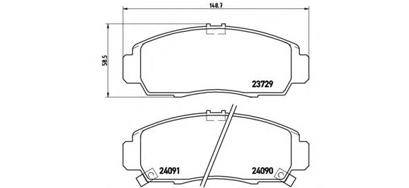 Гальмівні колодки Brembo P28034 ціна, від 34.28 USD