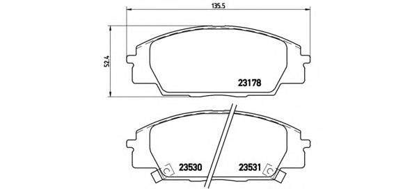 Тормозні колодки Brembo P28032