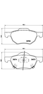 Гальмівні колодки Brembo P28036 ціна, від 37.95 USD