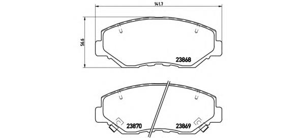 P28035 Brembo Передні гальмівні колодки