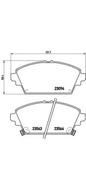 Передні тормозні колодки P28029 Brembo