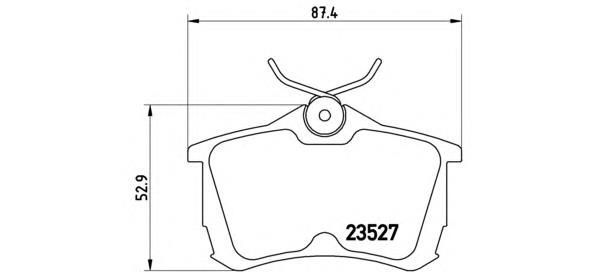 P28030 Brembo Колодки гальмівні задні, дискові