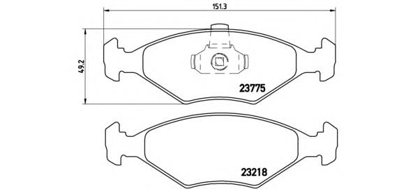 Колодки гальмівні передні, дискові P23123 Brembo