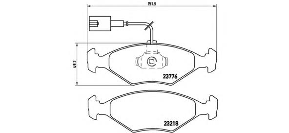 Колодки гальмівні передні, дискові P23122 Brembo