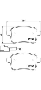 Купити P23133 Brembo Задні колодки