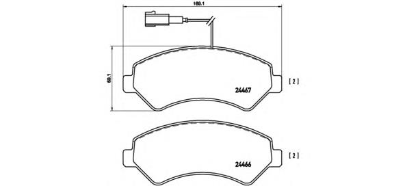 P23136 Brembo Передні гальмівні колодки