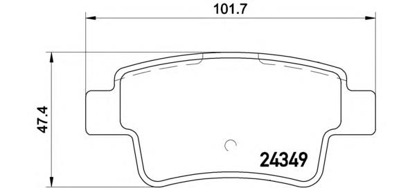 Задні гальмівні колодки P23104 Brembo