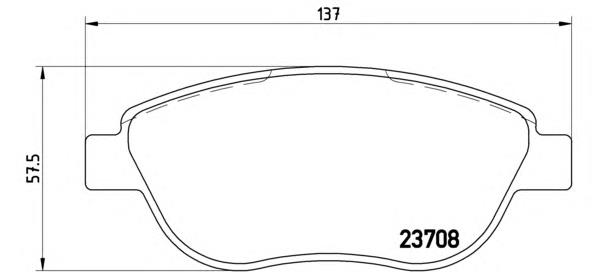 Передні тормозні колодки P23119 Brembo