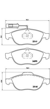 Колодки гальмівні передні, дискові P23114 Brembo