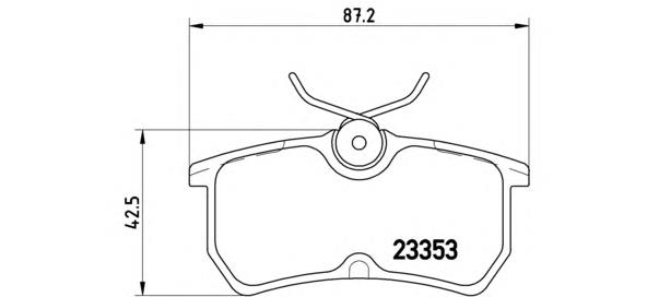 P24047 Brembo Колодки гальмівні задні, дискові