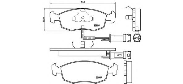 Передні тормозні колодки P24007 Brembo