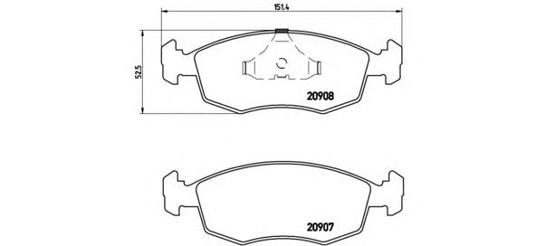 Гальмівні колодки Brembo P24019 ціна, від 21.24 USD