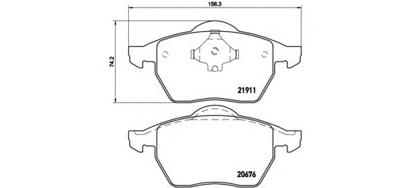 Колодки гальмівні передні, дискові P85035 Brembo