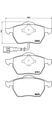 Передні тормозні колодки P85045 Brembo