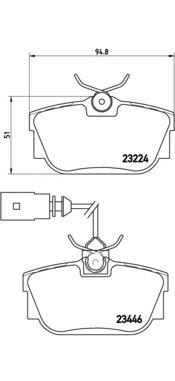Купити P85046 Brembo Задні колодки