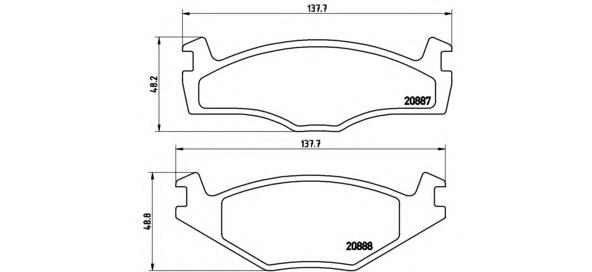Передні тормозні колодки P85012 Brembo