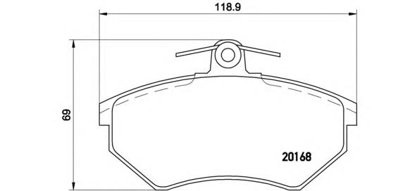 Тормозні колодки Brembo P85011