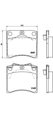 Гальмівні колодки Brembo P85027 ціна, від 17.62 USD
