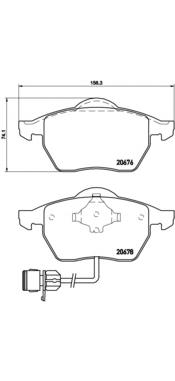 Передні тормозні колодки P85026 Brembo