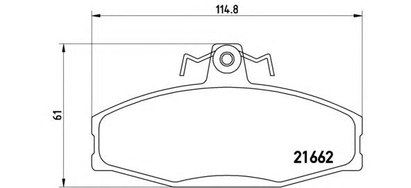 Передні тормозні колодки P85022 Brembo