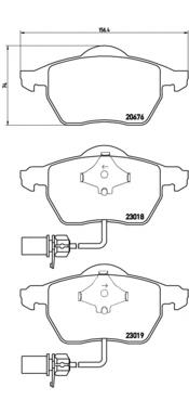 Передні тормозні колодки P85085 Brembo