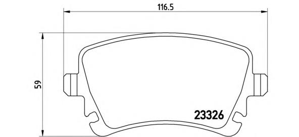 Задні гальмівні колодки P85083 Brembo