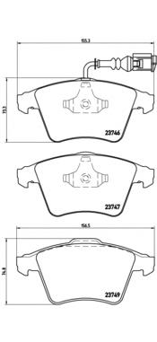 Передні тормозні колодки P85081 Brembo