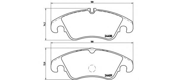 Передні тормозні колодки P85098 Brembo