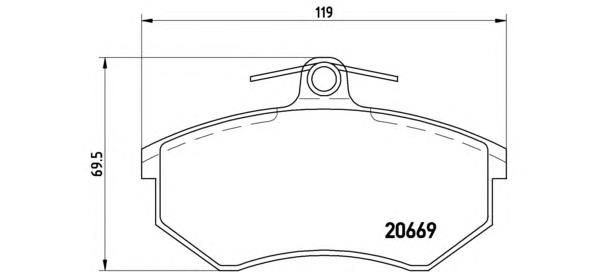 Купити P85092 Brembo Колодки гальмівні передні, дискові