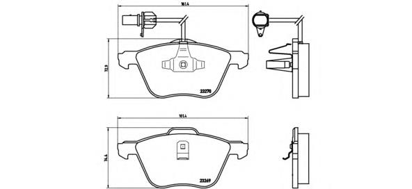 Передні тормозні колодки P85061 Brembo