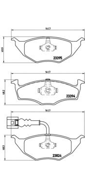 Передні тормозні колодки P85063 Brembo