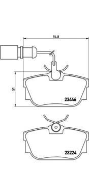Задні гальмівні колодки P85059 Brembo