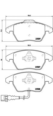 Передні тормозні колодки P85075 Brembo
