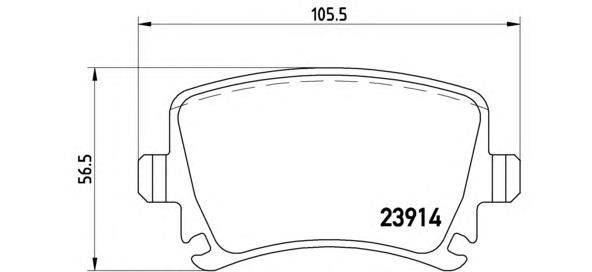 P85073 Brembo Колодки гальмівні задні, дискові